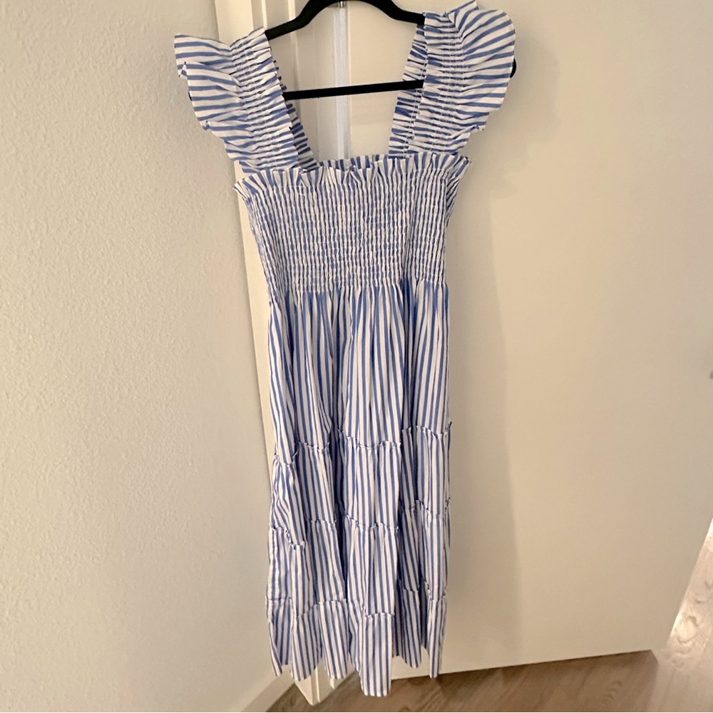 Hill House Home Nap Dress - Blue & White Striped - Size M